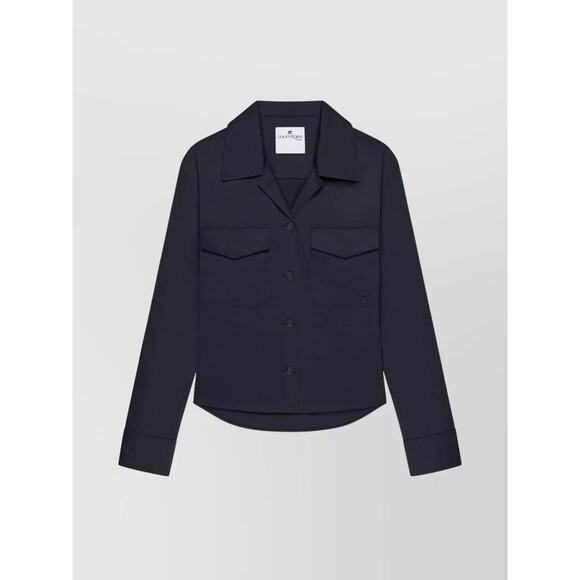 Courreges Utility Button Up Shirt in Navy 34 US 2 Unisex - Picture 4 of 5